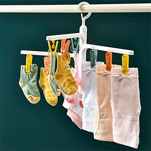 XBWEI Сгъваема Закачалка За сушене на чорапи Многофункционален Скоба За съхранение на Артефакт, Закачалка за дрехи Пластмасов Въртящата