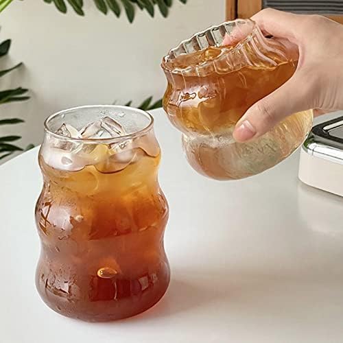 URMAGIC 2 бр., Реколта Чаши за пиене, Стъклени Чаши с ромолящи на 18 грама, Кафе Чаши с лед във формата на тиква, Чаши за напитки под