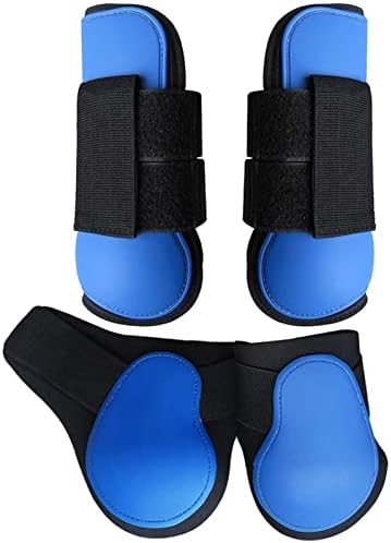 LDCHNH Обувки за сухожилията на коня, обувки с предпазител за защита на краката на коня (Цвят: синьо Размер: код M)