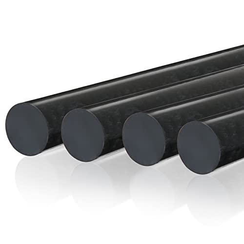 FVIEXE 4 опаковки Кръгли пръти от съполимер ацеталя с Диаметър 1 инч и с дължина 12 см, Пластмасова пръчка Delrin / Acetal, стандартен