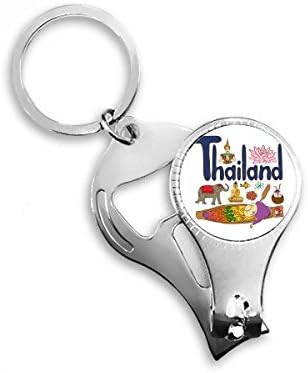 Национален Символ на Тайланд Ориентир Модел Ножица За Нокти Халка Ключодържател Отварачка за Бутилки Машина За Рязане