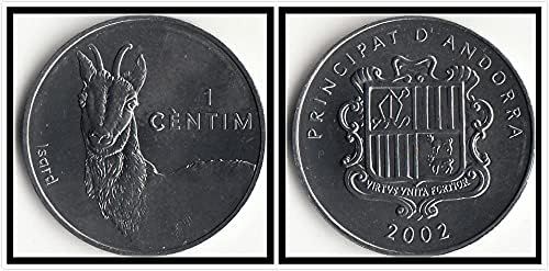 Събиране на монети Възпоменателна монета Андора 1 Sinish Coin 2002 година на издаване KM177