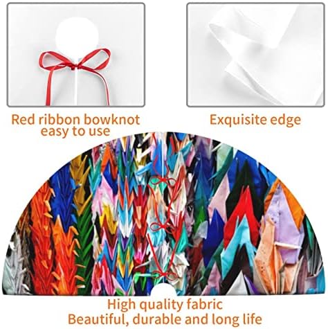 Оригами Разноцветни Хартиени Журавлики С Принтом Коледно Пола 48 за Украса на Коледното Празнично Парти