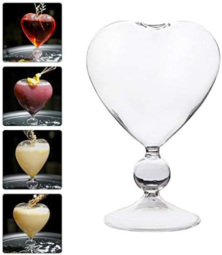 Прозрачни Чаши Hemoton във формата На Сърце, Чаши за Вино, Чаша за Муса, Чаша за Коктейли във формата на Сърце, Чашки за Сладолед, Сладки