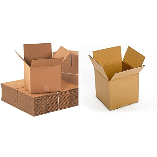 СКОРОСТНА САЩ Кутии за доставка на Средните 10 L x 10 W x 10 H, 25 Опаковки | Кутия от велпапе и картон за опаковане, преместване и съхранение