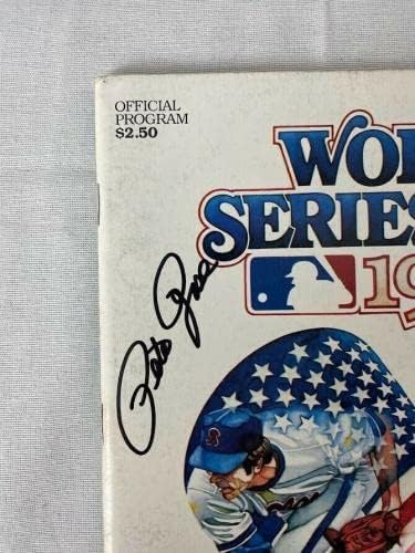 Програмата на Световните серии 1980 с автограф Шмид, Роза, Carlton подписаха PSA - Списания MLB с автограф